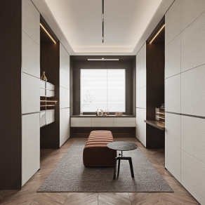 现代衣帽间3D模型下载